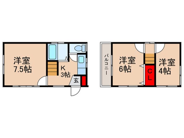 西篠崎２丁目戸建２２の物件間取画像